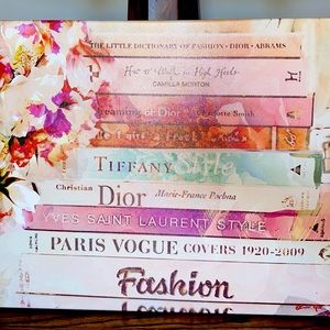 OLIVER GAL “Romantica Spring” Book Canvas Wall Art 20x16 Ready To Hang